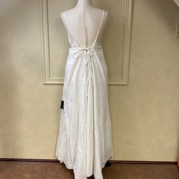New! Lulus Wishing for Sunshine White Maxi Dress size Medium - Picture 10 of 15